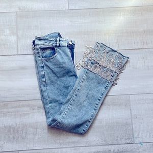 Rhinestone boot jeans